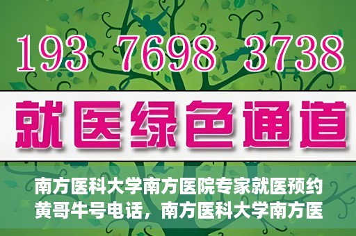 南方医科大学南方医院专家就医预约黄哥牛号电话，南方医科大学南方医院专家预约挂号热线，黄哥牛号预约电话详解
