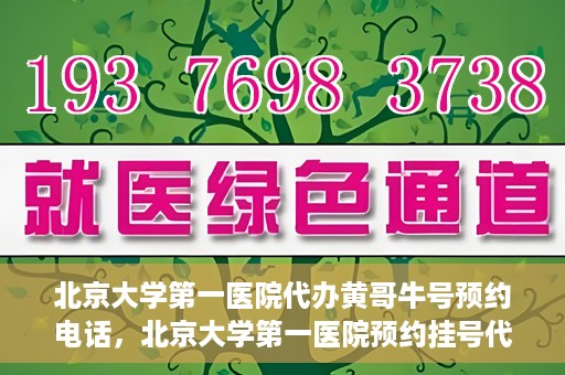北京大学第一医院代办黄哥牛号预约电话，北京大学第一医院预约挂号代办电话黄哥牛号预约服务详解