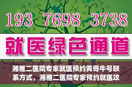 湘雅二医院专家就医预约黄哥牛号联系方式，湘雅二医院专家预约就医攻略，黄哥牛号联系方式揭秘