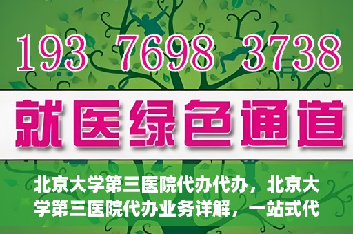 北京大学第三医院代办代办，北京大学第三医院代办业务详解，一站式代办服务助力就医无忧