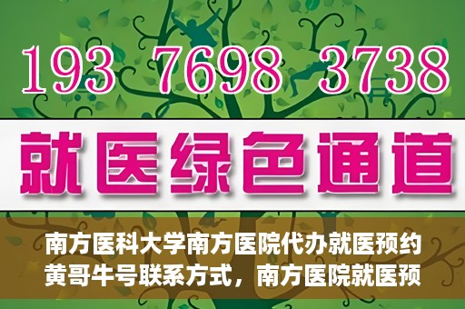 南方医科大学南方医院代办就医预约黄哥牛号联系方式，南方医院就医预约代办服务，黄哥牛号联系方式及预约指南