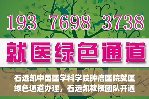 石远凯中国医学科学院肿瘤医院就医绿色通道办理，石远凯教授团队开通中国医学科学院肿瘤医院就医绿色通道办理服务