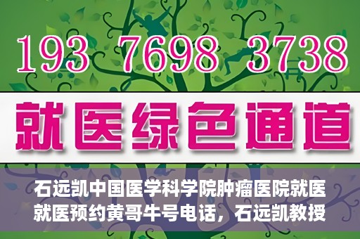 石远凯中国医学科学院肿瘤医院就医就医预约黄哥牛号电话，石远凯教授，中国医学科学院肿瘤医院预约挂号攻略及黄哥牛号联系电话揭秘