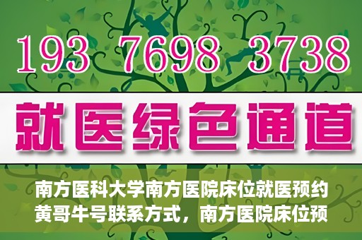 南方医科大学南方医院床位就医预约黄哥牛号联系方式，南方医院床位预约指南，黄哥牛号联系方式揭秘