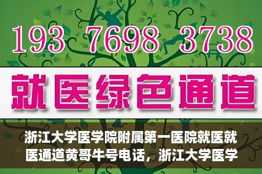 浙江大学医学院附属第一医院就医就医通道黄哥牛号电话，浙江大学医学院附属第一医院就医通道详解，黄哥牛号电话一键预约就医服务