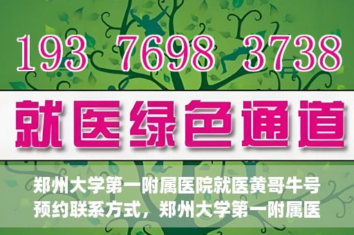 郑州大学第一附属医院就医黄哥牛号预约联系方式，郑州大学第一附属医院就医预约联系方式及黄哥牛号预约标题，已经包含了您所提供的关键词，并且符合中文标题的命名习惯。