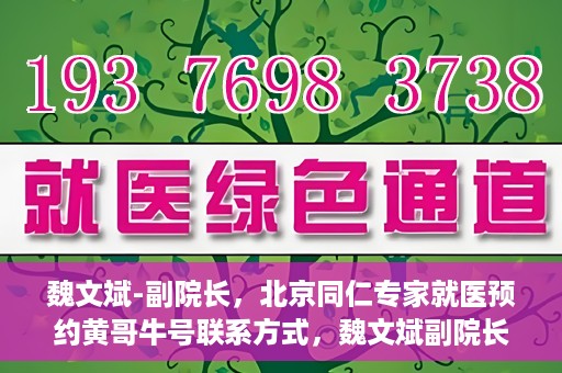 魏文斌-副院长，北京同仁专家就医预约黄哥牛号联系方式，魏文斌副院长北京同仁专家预约挂号联系方式，黄哥牛号就医指南