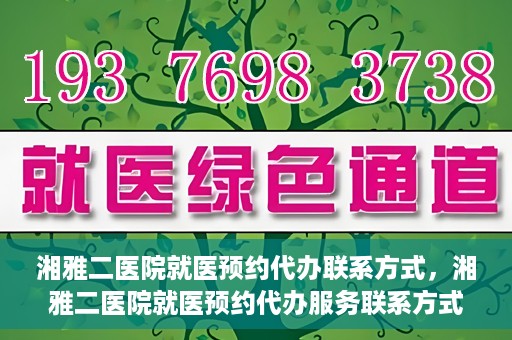 湘雅二医院就医预约代办联系方式，湘雅二医院就医预约代办服务联系方式及流程解析