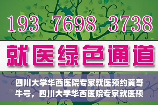 四川大学华西医院专家就医预约黄哥牛号，四川大学华西医院专家就医预约黄哥牛号——权威医疗资源的便捷通道