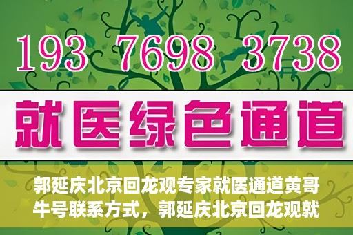 郭延庆北京回龙观专家就医通道黄哥牛号联系方式，郭延庆北京回龙观就医通道专家联系方式揭秘，黄哥牛号助您预约就医通道服务