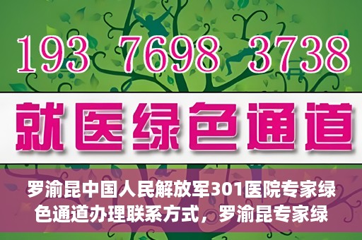 罗渝昆中国人民解放军301医院专家绿色通道办理联系方式，罗渝昆专家绿色通道办理指南，中国人民解放军301医院联系方式揭秘