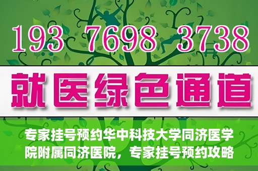 专家挂号预约华中科技大学同济医学院附属同济医院，专家挂号预约攻略，华中科技大学同济医学院附属同济医院深度解析