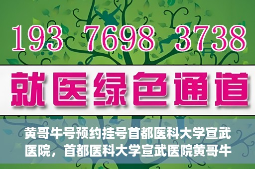 黄哥牛号预约挂号首都医科大学宣武医院，首都医科大学宣武医院黄哥牛号预约挂号指南