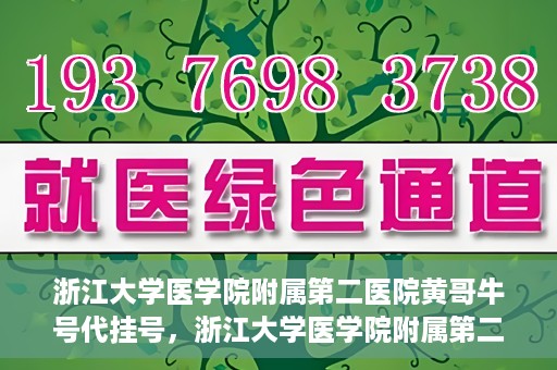 浙江大学医学院附属第二医院黄哥牛号代挂号，浙江大学医学院附属第二医院黄哥牛号挂号服务解析