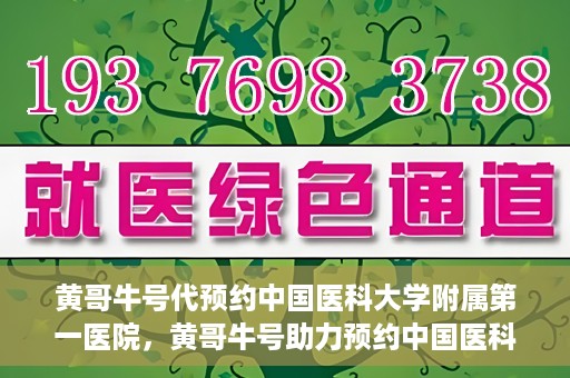 黄哥牛号代预约中国医科大学附属第一医院，黄哥牛号助力预约中国医科大学附属第一医院专家号