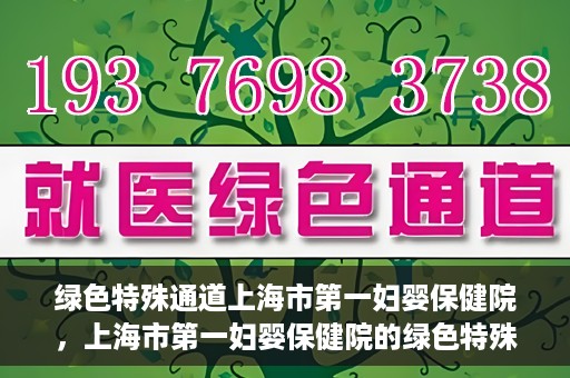 绿色特殊通道上海市第一妇婴保健院，上海市第一妇婴保健院的绿色特殊通道，守护母婴健康的坚实屏障