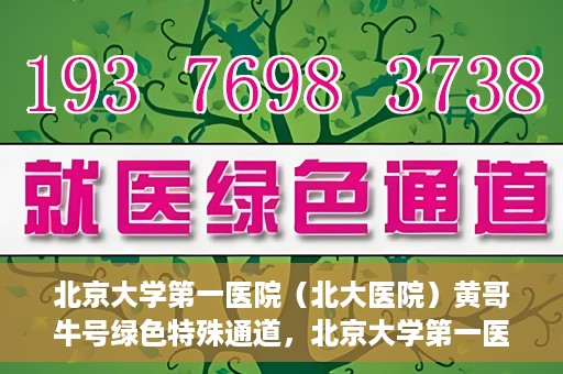北京大学第一医院（北大医院）黄哥牛号绿色特殊通道，北京大学第一医院绿色特殊通道，黄哥牛号的探索与实践