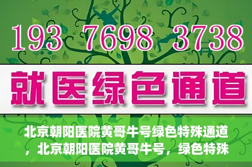 北京朝阳医院黄哥牛号绿色特殊通道，北京朝阳医院黄哥牛号，绿色特殊通道开启健康之门