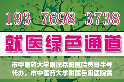 市中医药大学附属岳阳医院黄哥牛号代办，市中医药大学附属岳阳医院黄哥牛号代办，一站式医疗服务的信赖之选