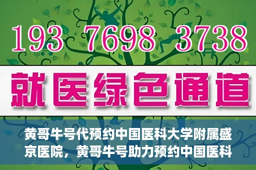 黄哥牛号代预约中国医科大学附属盛京医院，黄哥牛号助力预约中国医科大学附属盛京医院专业服务