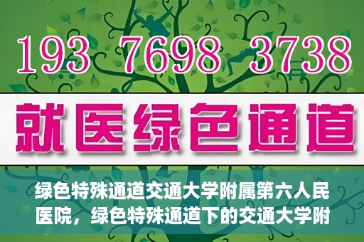 绿色特殊通道交通大学附属第六人民医院，绿色特殊通道下的交通大学附属第六人民医院探索
