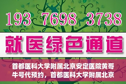 首都医科大学附属北京安定医院黄哥牛号代预约，首都医科大学附属北京安定医院黄哥牛号预约服务解析