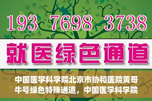 中国医学科学院北京市协和医院黄哥牛号绿色特殊通道，中国医学科学院北京市协和医院黄哥牛号，绿色特殊通道开启健康之门