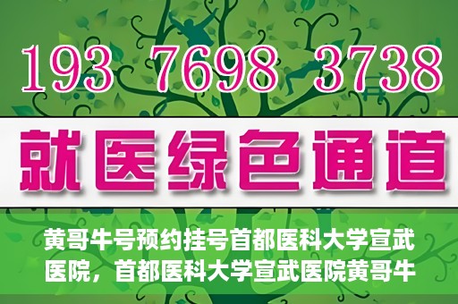 黄哥牛号预约挂号首都医科大学宣武医院，首都医科大学宣武医院黄哥牛号预约挂号指南