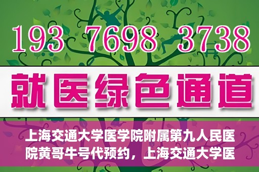 上海交通大学医学院附属第九人民医院黄哥牛号代预约，上海交通大学医学院附属第九人民医院黄哥牛号预约攻略，轻松预约挂号体验