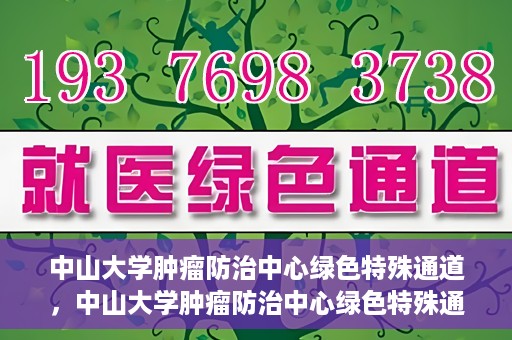中山大学肿瘤防治中心绿色特殊通道，中山大学肿瘤防治中心绿色特殊通道，守护生命，快速通行之道