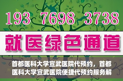 首都医科大学宣武医院代预约，首都医科大学宣武医院便捷代预约服务解析