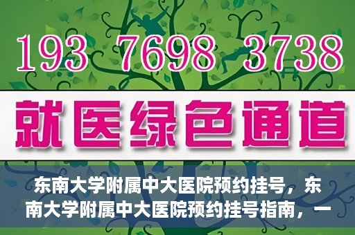 东南大学附属中大医院预约挂号，东南大学附属中大医院预约挂号指南，一站式解决您的挂号需求