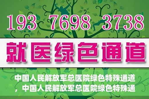 中国人民解放军总医院绿色特殊通道，中国人民解放军总医院绿色特殊通道，医疗服务的紧急通道与人文关怀的完美结合