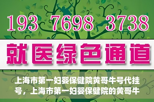 上海市第一妇婴保健院黄哥牛号代挂号，上海市第一妇婴保健院的黄哥牛号代挂号服务解析