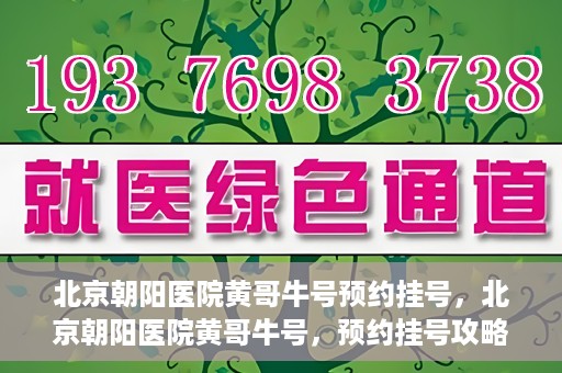 北京朝阳医院黄哥牛号预约挂号，北京朝阳医院黄哥牛号，预约挂号攻略