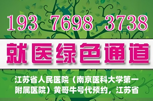 江苏省人民医院（南京医科大学第一附属医院）黄哥牛号代预约，江苏省人民医院（南京医科大学第一附属医院）黄哥牛号预约服务解析