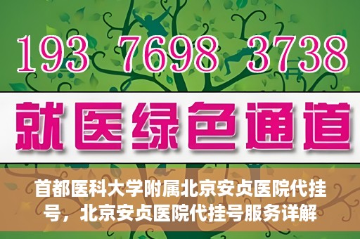 首都医科大学附属北京安贞医院代挂号，北京安贞医院代挂号服务详解