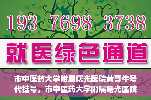 市中医药大学附属曙光医院黄哥牛号代挂号，市中医药大学附属曙光医院黄哥牛号代挂号服务解析