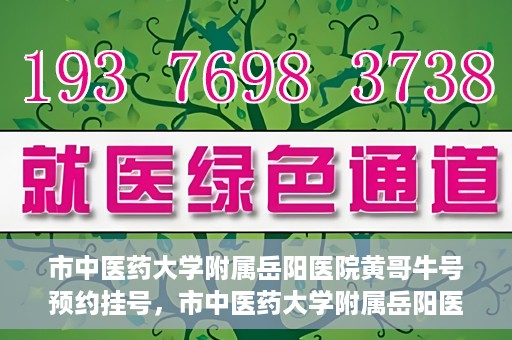 市中医药大学附属岳阳医院黄哥牛号预约挂号，市中医药大学附属岳阳医院黄哥牛号预约挂号攻略