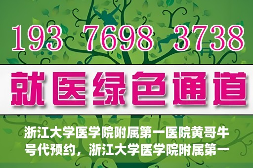 浙江大学医学院附属第一医院黄哥牛号代预约，浙江大学医学院附属第一医院黄哥牛号预约攻略揭秘